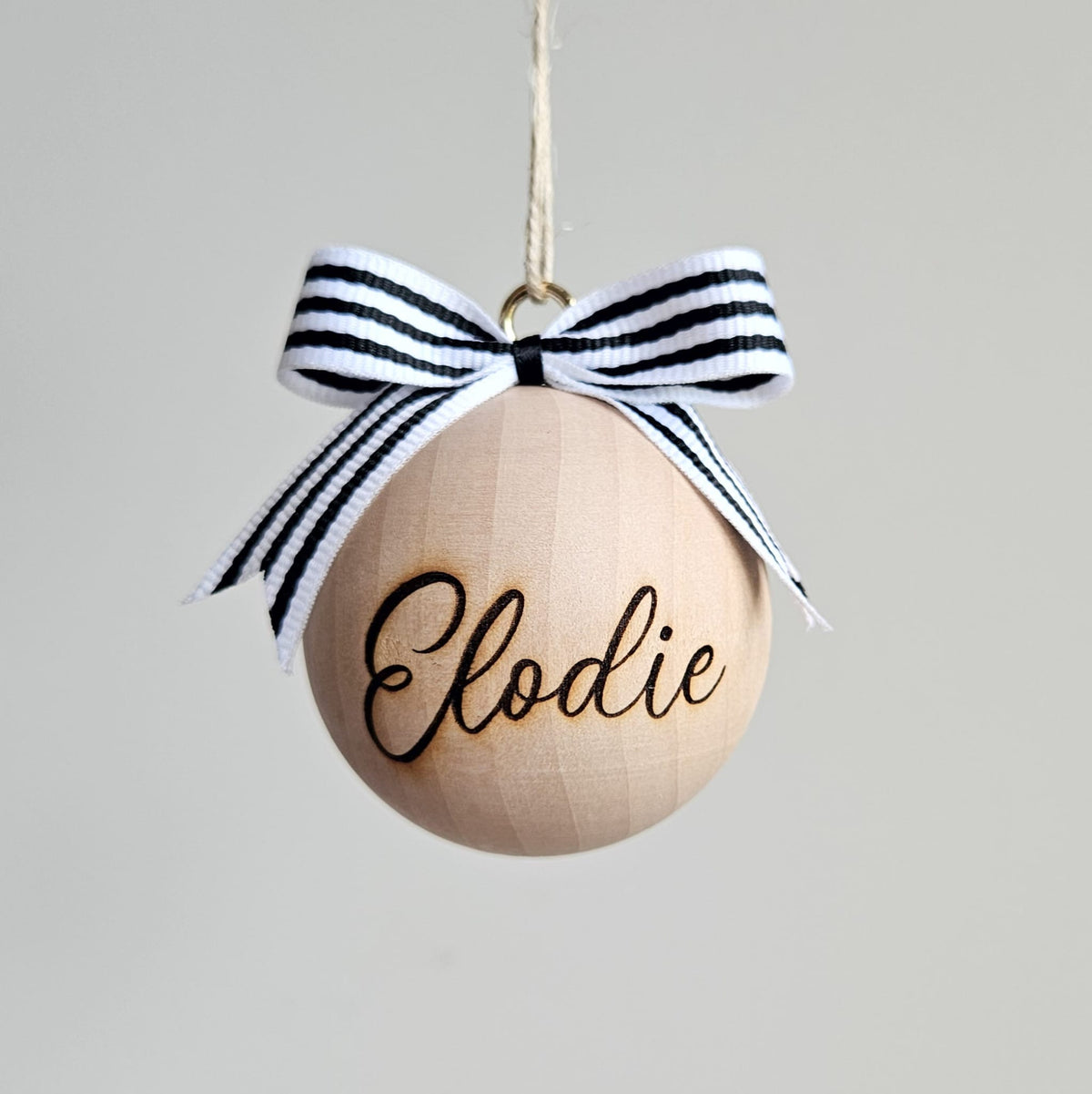 *NEW SIZE* WOODEN (6cm) Personalised Handcrafted Bauble