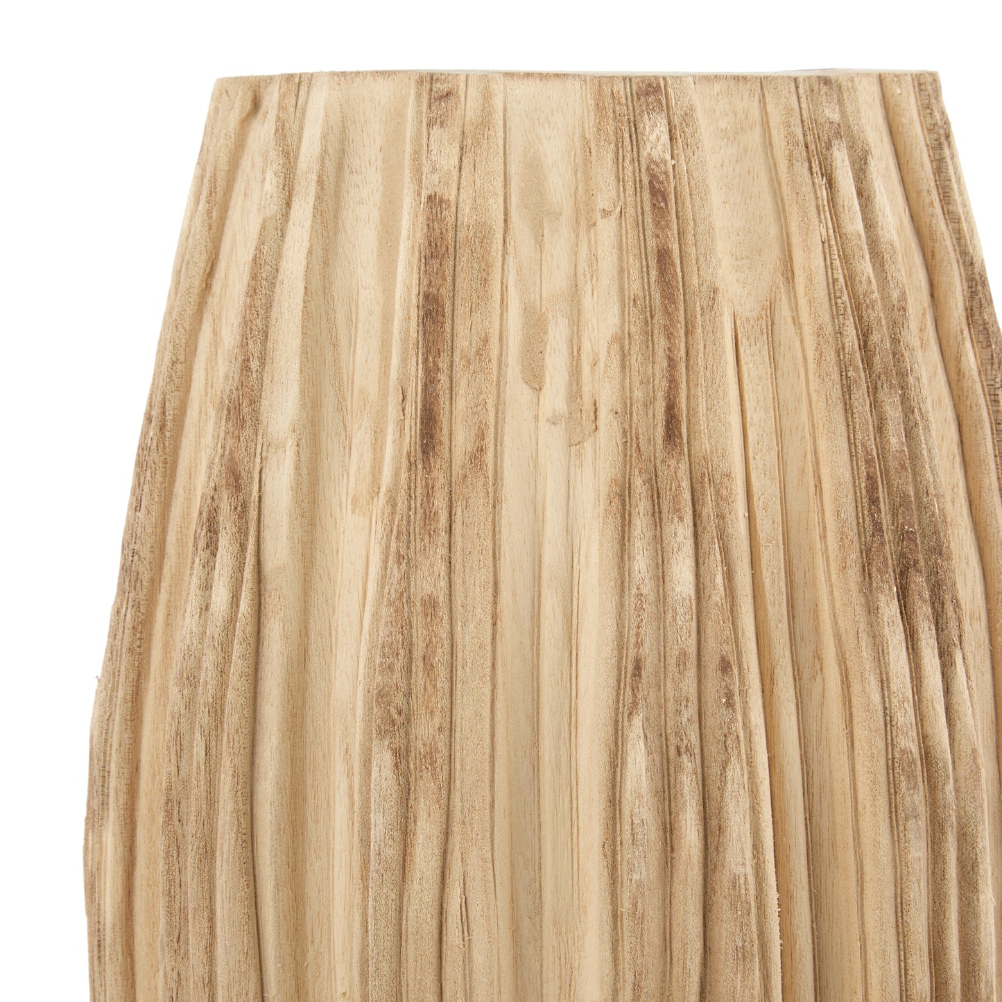 Ribbed Wooden Vessel - Large