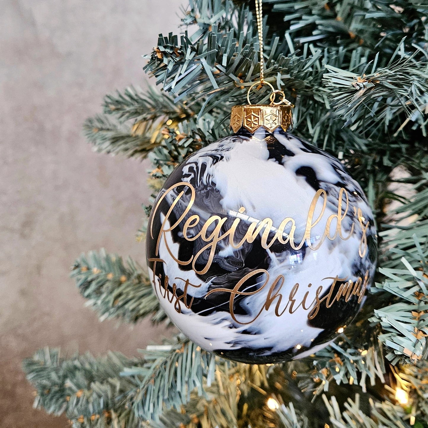 First Christmas (10cm) Personalised Handcrafted Bauble