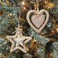 Large (13cm) Boucle Heart and Star Ornament Set