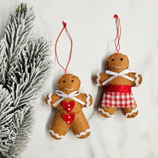 Gingerbread Couple Ornaments