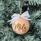 WOODEN (8cm) Personalised Handcrafted Bauble