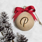 MINI WOODEN (6cm) Initial Handcrafted Bauble
