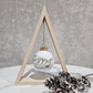 Wooden Triangle Christmas Ornament Holder