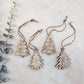 Scandi Wooden Tree Ornaments - Set of 4