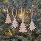 Scandi Wooden Tree Ornaments - Set of 4