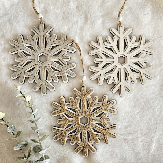 Extra Large Snowflake Ornaments - Set of 3