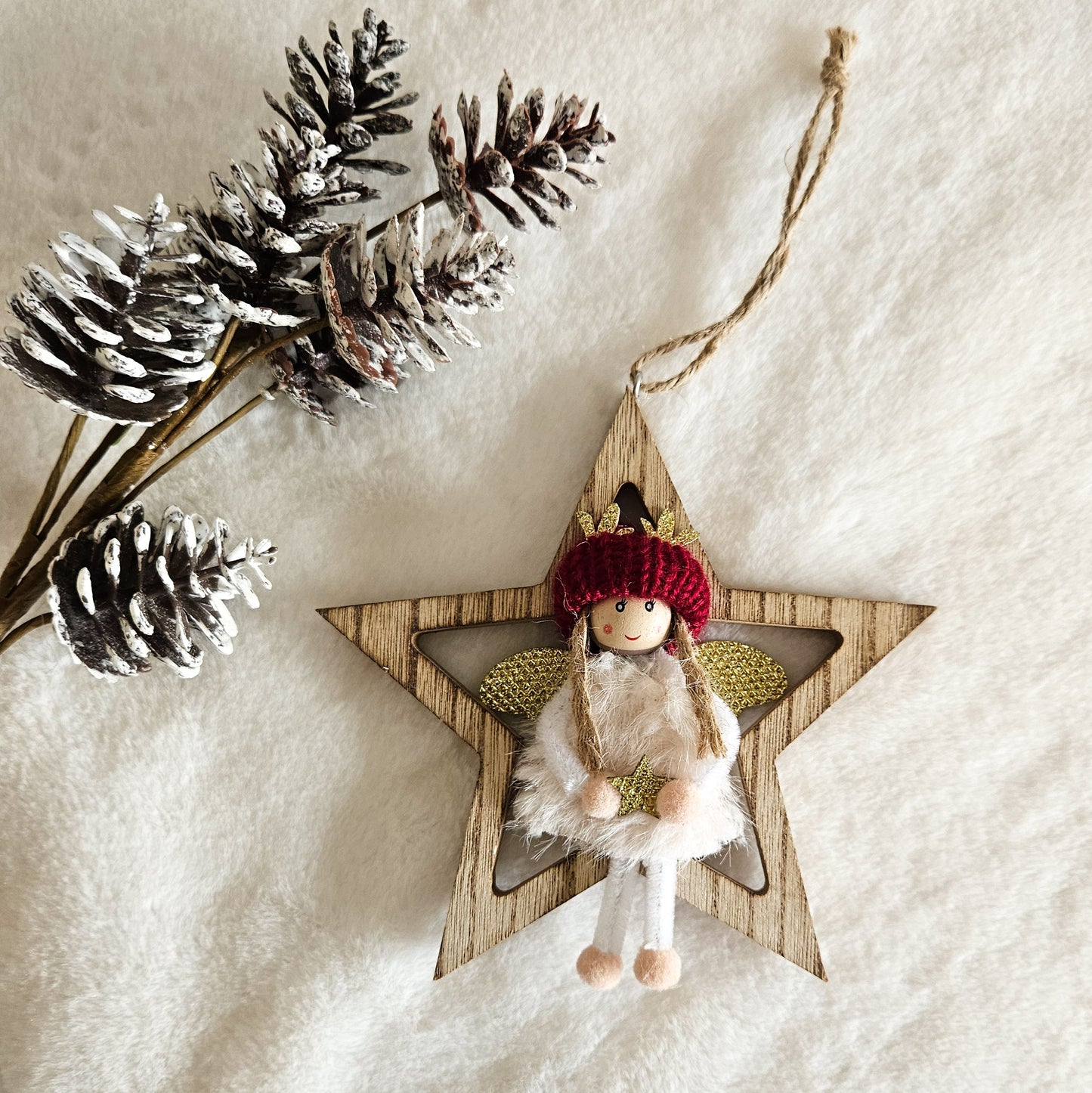 Christmas Angel Ornament - Choose Shape & Colour