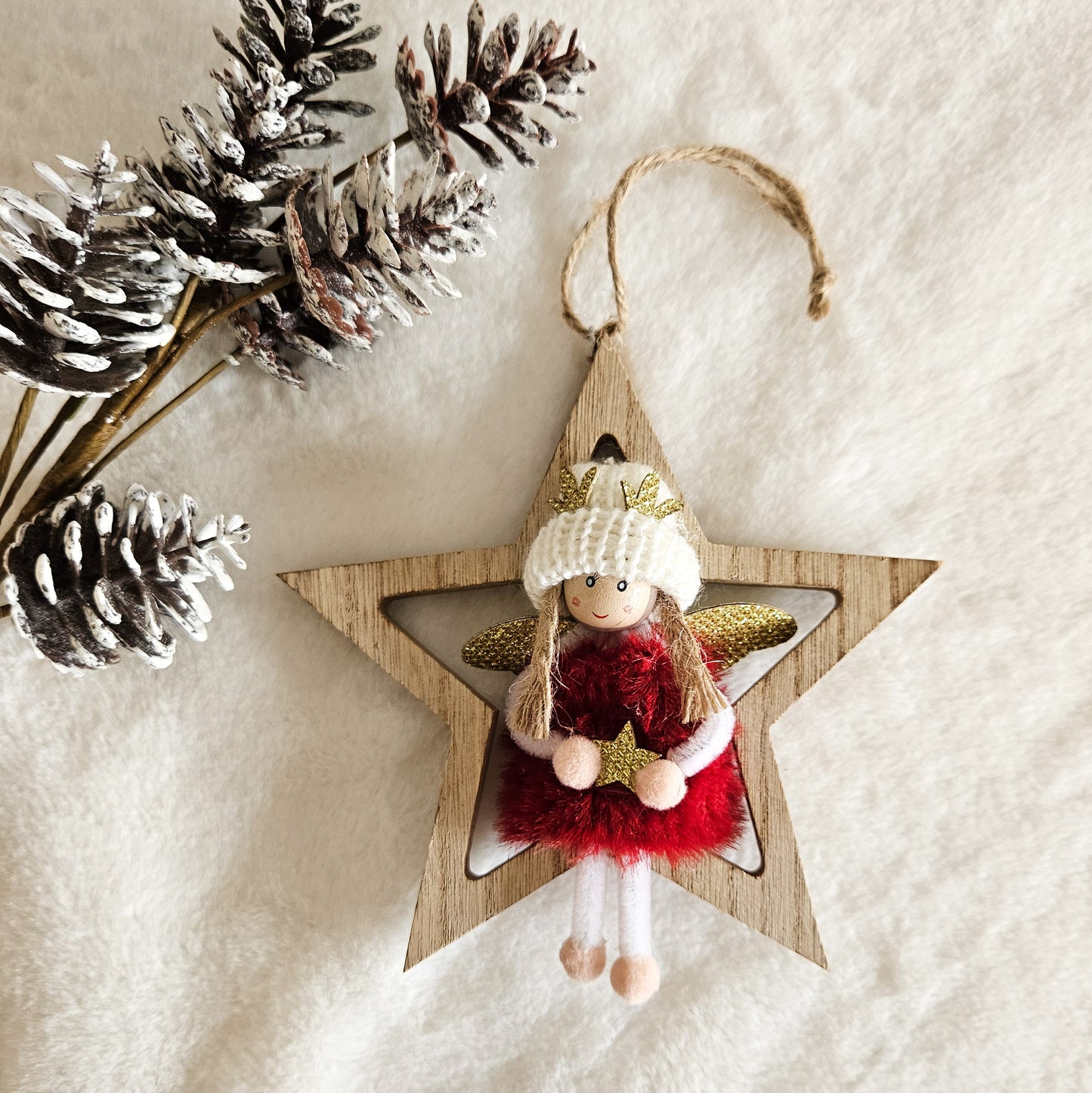 Christmas Angel Ornament - Choose Shape & Colour