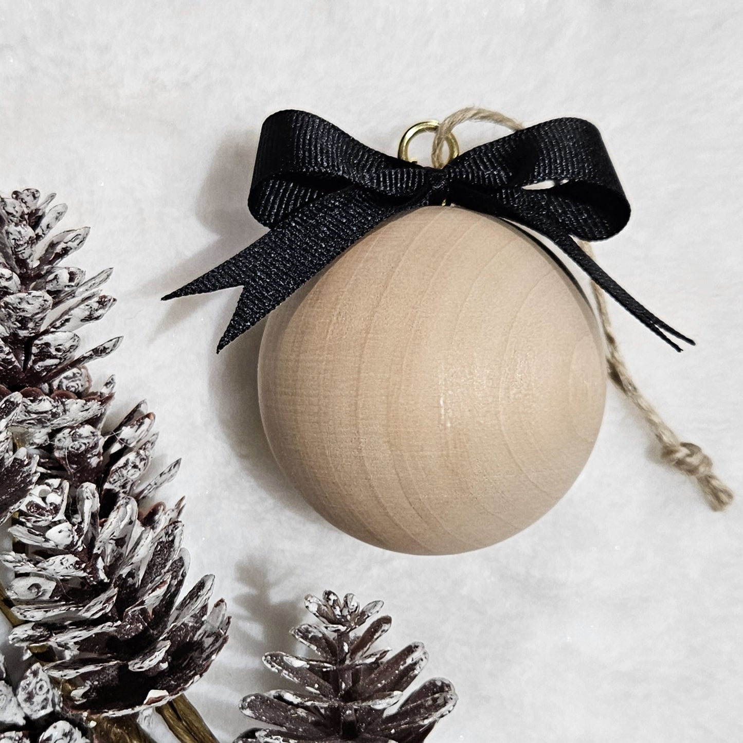 *NEW SIZE* WOODEN (6cm) Personalised Handcrafted Bauble