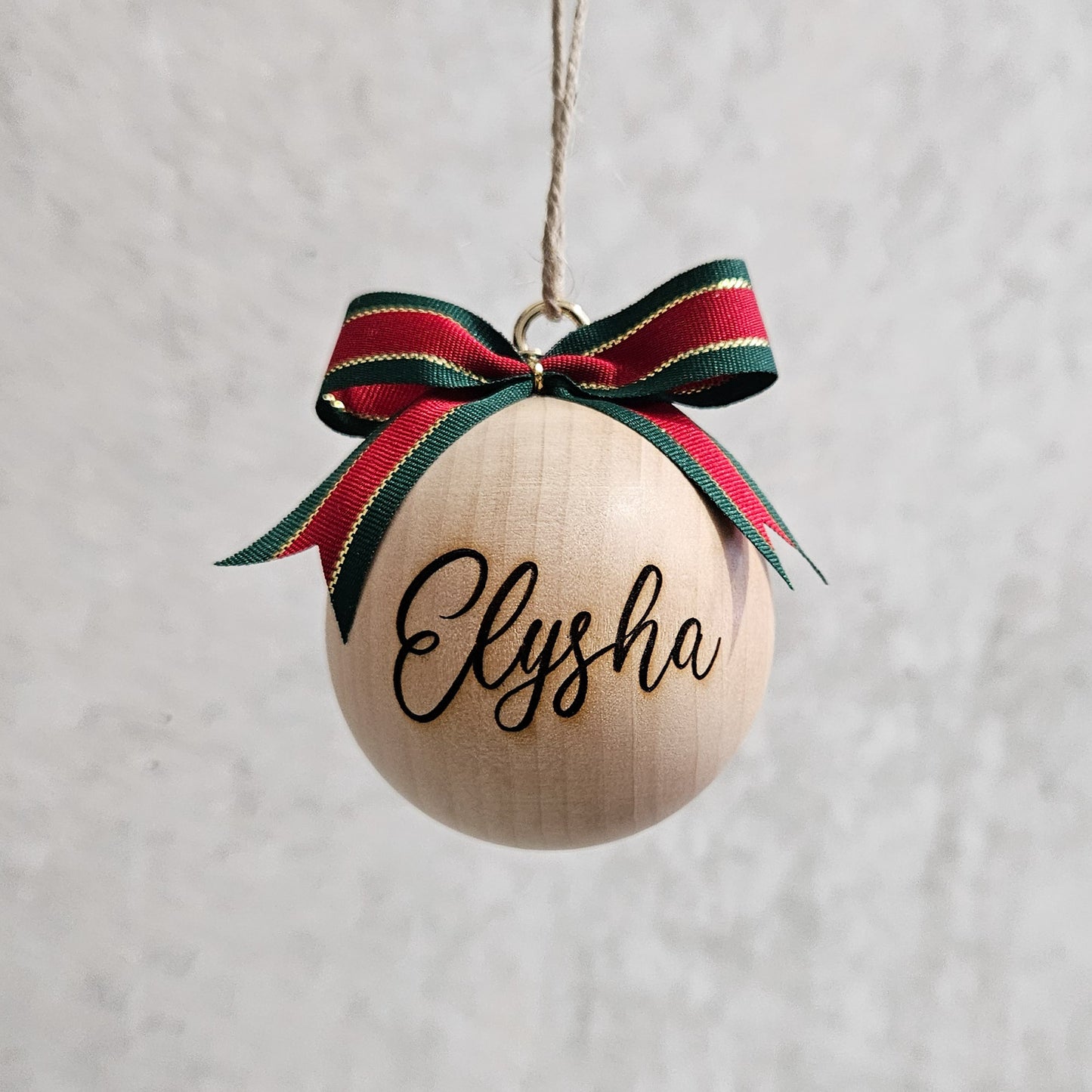 *NEW SIZE* WOODEN (6cm) Personalised Handcrafted Bauble