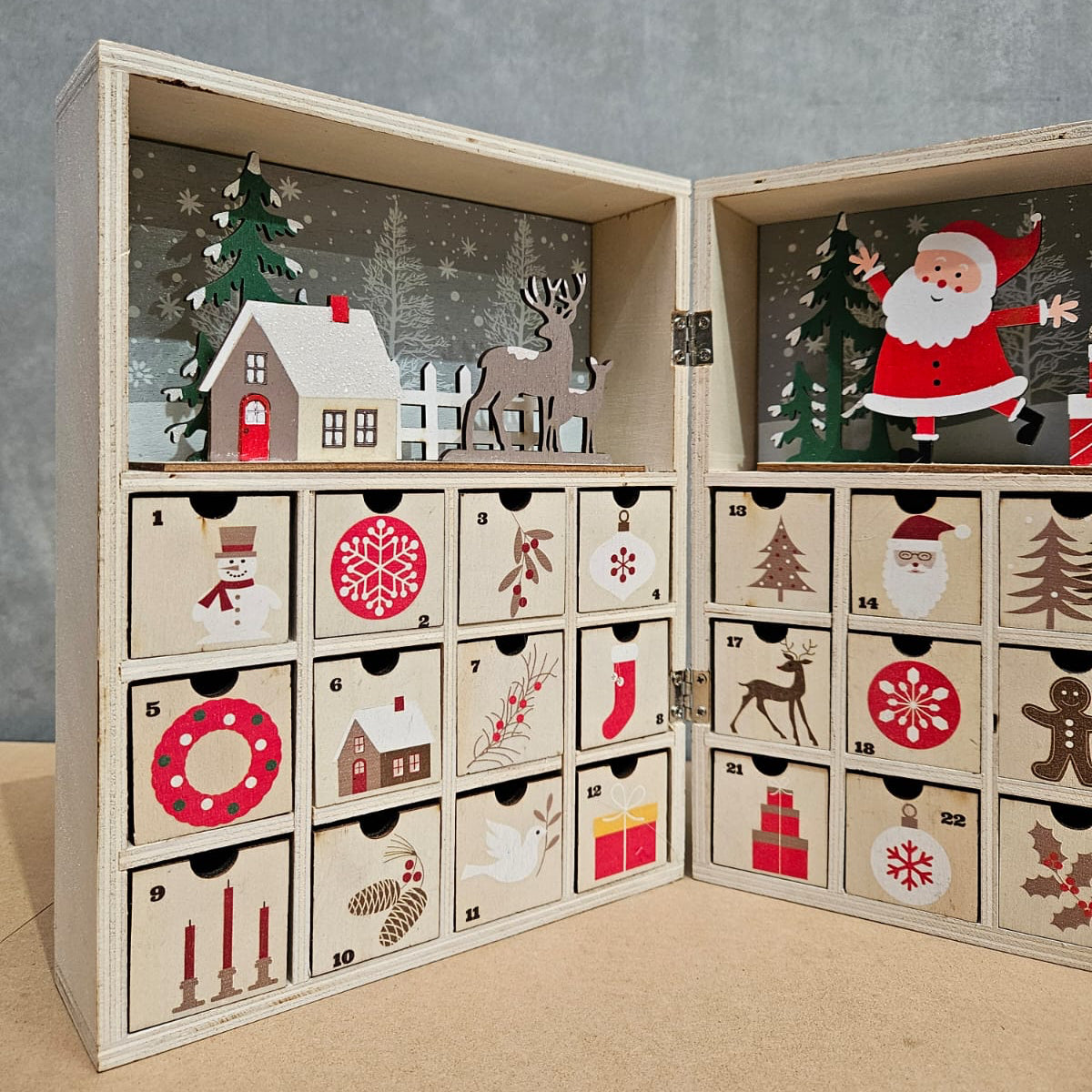 Wooden Advent Calendar Box
