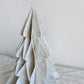 Close-up of the soft ivory felt tabletop Christmas tree