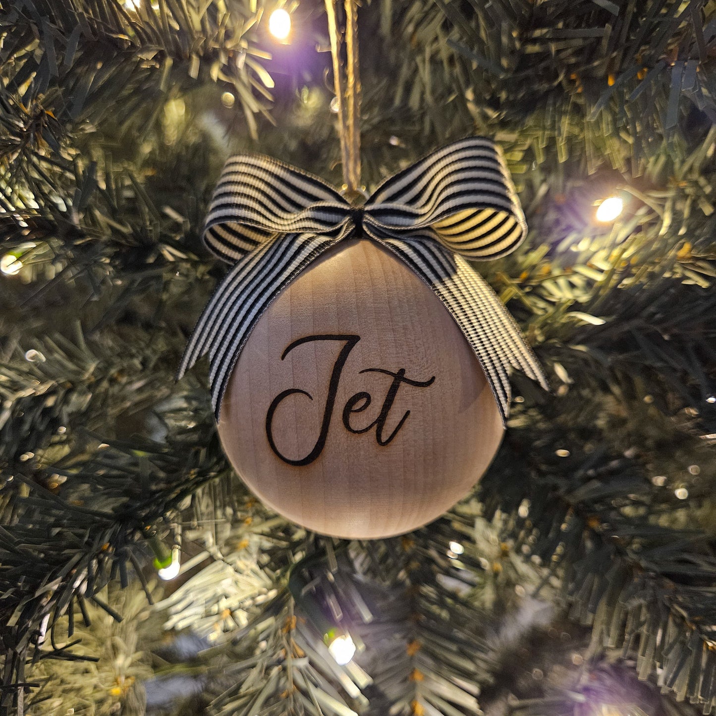 WOODEN (8cm) Personalised Handcrafted Bauble