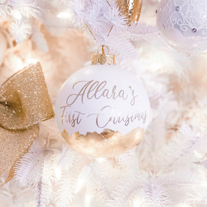 First Christmas (10cm) Personalised Handcrafted Bauble